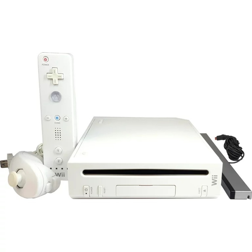 Nintendo Wii Console- Nunchuk NIB, Wii Remotes, Balance Board, Guitar, Games +